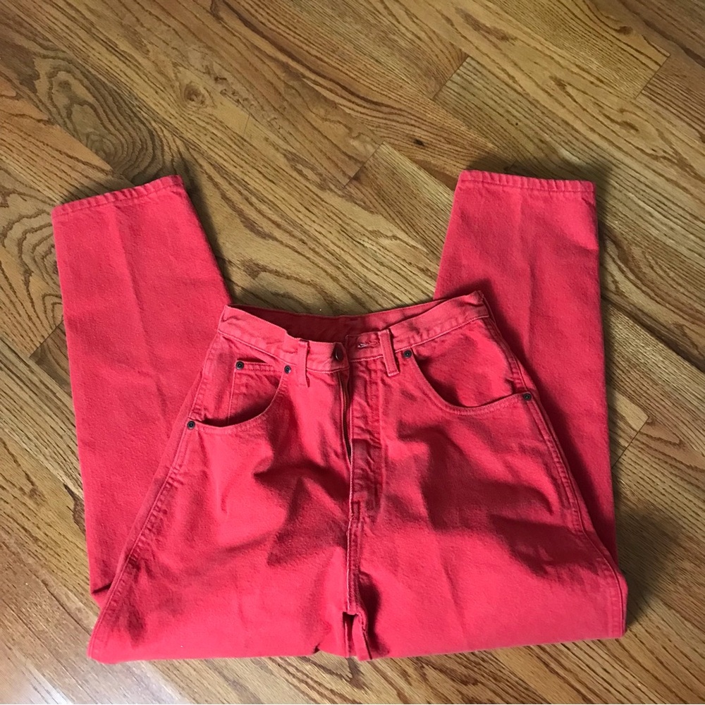 Land’s End Red Mom Jeans - Picture 2 of 8